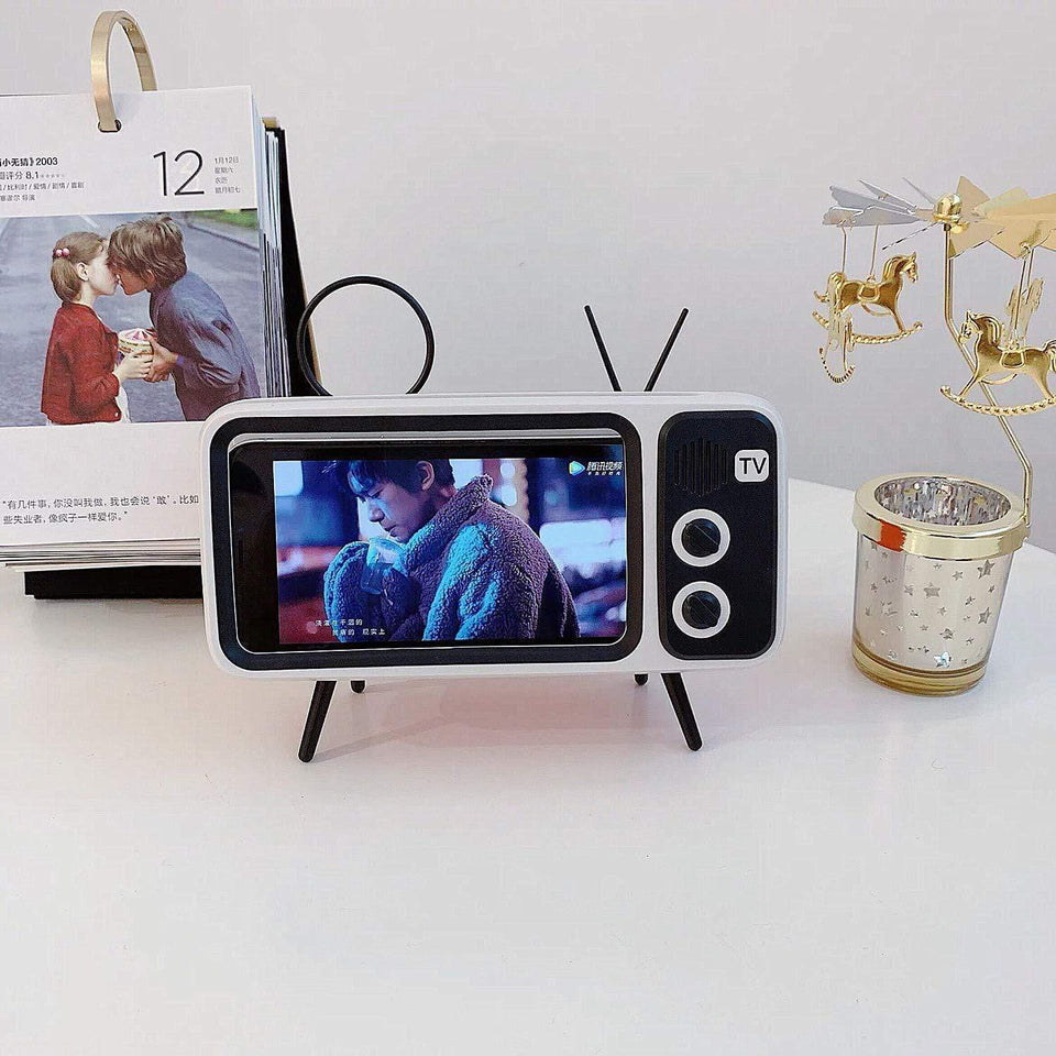 Retro TV Bluetooth Speaker Mobile Phone Holder-Buy Two Free shipping Worldwide